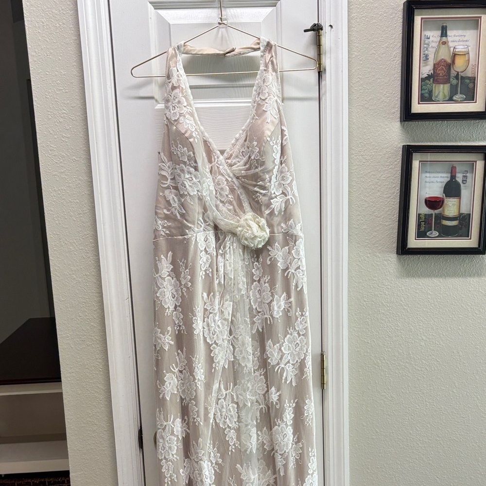 Bari Jay Elegant Cream Gown